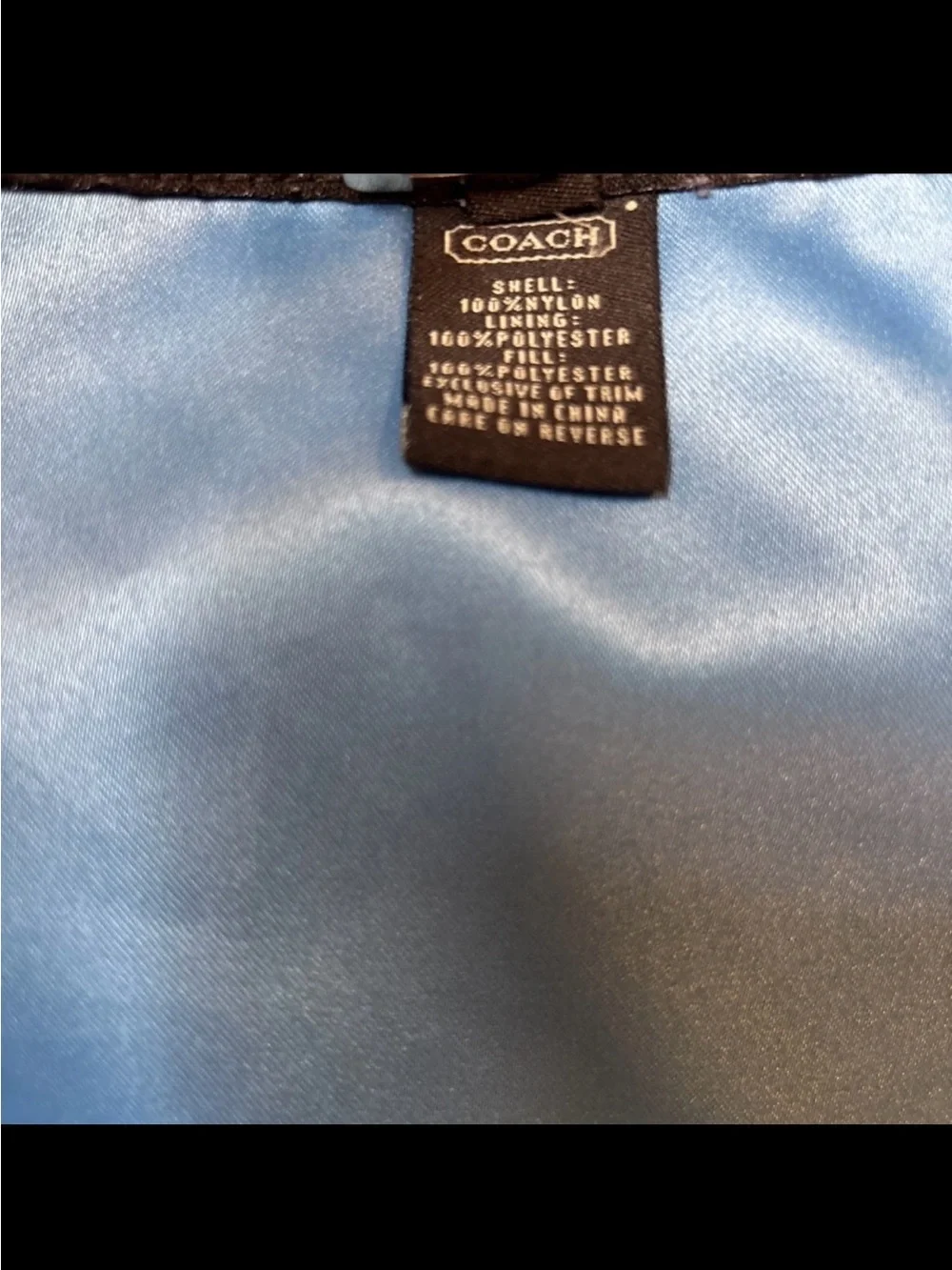 Coach Brown Quilted Logo Puffer Snap Jacket Coat, Size L